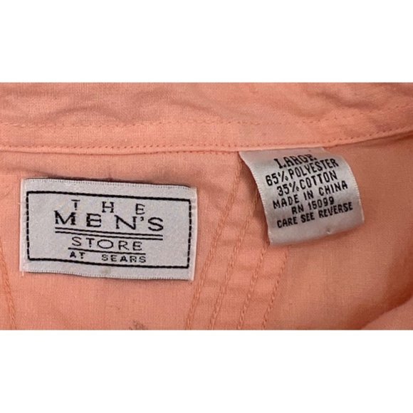 Vintage Men's Peach Pullover Shirt Large From The Mens Store Sears‎ - Picture 2 of 4